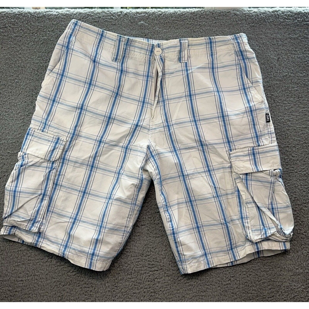 COR3  Shorts Men's  38‎ White/Light Blue Cargo